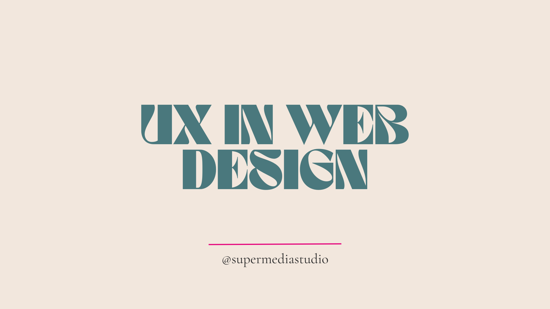 UX IN WEB DESIGN